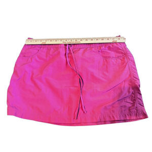 LL Bean Sz Xl‎ Nylon Skirt Pull On Drawstring Summer Cruise Cover-Up
